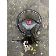 Honda Civic DC5 Type R Momo Steering with Airbag Original Halfcut Japan