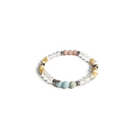 雪颯櫻風(深海貝殼/白水晶/壽山石/粉歐寶)