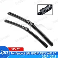 Wiper 4A Front Wiper Blades For Peugeot 308 308SW 308CC MK1 T7 2007 - 2013 Windshield Windscreen Fro