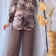 KEMEJA Latest2026 Clna Shirt Set Wanita Suit Wanita 2026 Wanset Shirt Plus Pants Stelam New Style Se