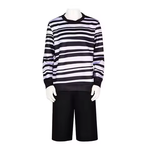 Anime Adams Family Brother Pugsley Addams Male Boy Role Playing Costume Halloween Party Costume