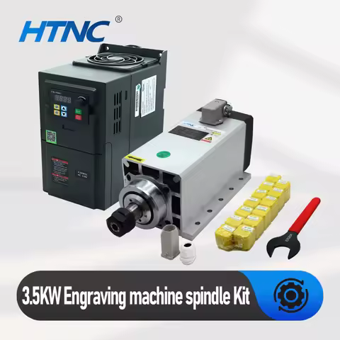 Hot Sell 3.5KW CNC Spindle Motor 220v ER20 Spindle 1.4Nm 24000RPM +4kw VFD 50/60hz + ER20A wrench + 