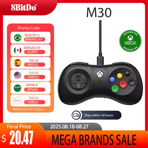 8BitDo M30 Wired Game Controller Gamepad Original for Xbox Series X, Xbox Series S, Xbox One, PC Win