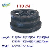 2M Rubber Timing Belt Width 4/6/10/15mm Length 118 120 126 130 136 142 158 166mm Vacuum