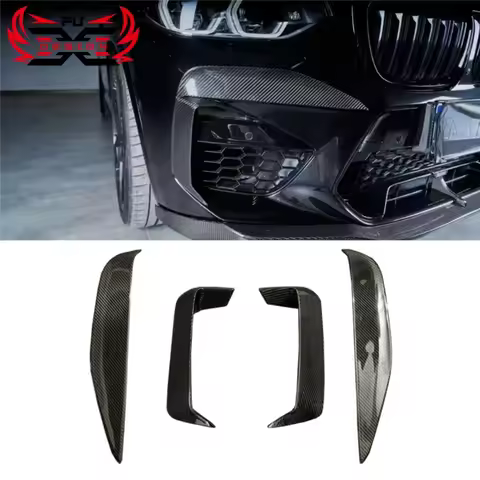Carbon Fiber For BMW F97 X3M F98 X4M Body Kit Front Lip Front Bumper Front Canards Retrofit Accessor