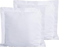 FLXXIE Microfiber European Pillow Shams Set of 2, Fade, Wrinkle and Shrinkage Resistant Soft Pillow