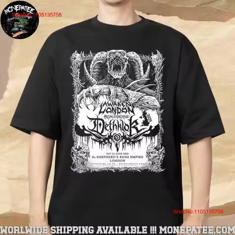 Metalocalypse Dethklok Concert T Shirt In London On June 21 2025 At O 2 She pherd vintage Washed Com