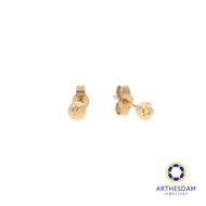 HE9 Arthesdam Jewellery 14K Yellow Gold Tiny Sparkle Ball Earring