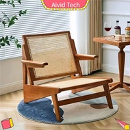 Solid Wood Outdoor Recliner Chair Armchair Lounge Chair Wicker Back Chair Kerusi Santai