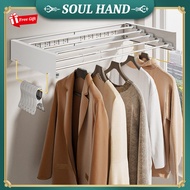 SOUL HAND Hidden foldable drying rack clothes rack towel rack bathroom wall mounted balcony drying r