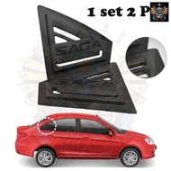 New Saga VVT Window Cover Carbon Window Cover Rear Side 3D Window Triangle Mirror Cover SEGITIGA CER