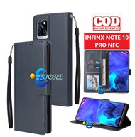 Case INFINIX NOTE 10 PRO NFC Flip Cover Wallet Standing Dompet Casing