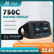 BAFANG 750C-Ebike Display with UART Protection for BaFang Mid Motor Hub Motor, 0-9 PAS Electric Bike