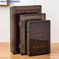 MULTICOLOURFD Certificate Storage Box, Plastic A4 A4 File Box,  Multifunctional Transparent Dustproo