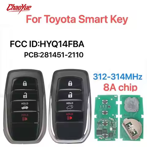 CC For Toyota Landcruiser 200 series Dual frequency 312.10/314.35Mhz P4：88 281451-2110 Denso HYQ14FB