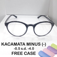 MINUS MINES MIN GLASSES (-) 1 S/D 4 ROUND MODELS KOREAN TREND