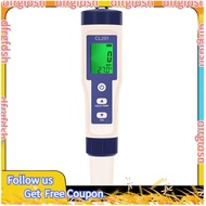 【D&F】Chlorine Testing Pen 2-In-1 Water Quality Tester Measuring for Aquarium Swimming Pool