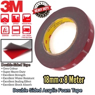 Original 3M Super Heavy Duty 18mm Double Sided Acrylic Foam Tape For Outdoor  Signage  Car Plate  In