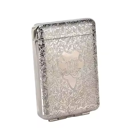 Carved Cigarette Case Box Container Cigarette Tobacco Case Box Holder Pocket Cigarette Storage Case 