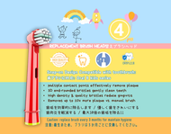 【一套4個】Dr. Oile 代用百靈Braun Oral B kids series EB10代用超聲波或電動牙刷頭  ORB5218