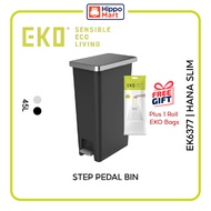 EKO Pedal Dustbin | HANA Slim | 45L | EK6377 | Trash Bin | Rubbish Bin | Kitchen Bin | Toilet Bin