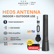 KAFFIEE 10M Cable Digital TV Antena Indoor Outdoor Antenna Decoder MYTV Antena Stick Antenna Aerial 