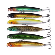 6PCS Pencil Fishing Lure set 9.5Cm-18G-6# Snake Head Lure Hard Bait Artificial Sinking Bait for Bass