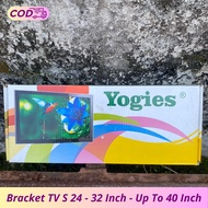 24-40 Inch LCD LED TV Bracket - Durable Wall TV Stand - VESA 25x25 cm for TV Up to 40 Inch