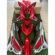 Body coverset Y16 ABS merah purba batman stiker tanam brand velozi cover y16zr