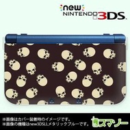 (new Nintendo 3DS 3DS LL 3DS LL ) スカル1 ブラック カバー