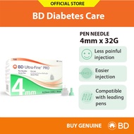 BD Ultra Fine PRO Pen Needle 4mm x 32G (Box of 100's)
