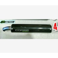 Silincer knalpot Aitech &amp; Corse Project original new Model Carbon Kevlar Asli &amp; silver Ninja R RR SS ZX FizR Rx King s RXZ Touch Nsr 150 R 250 tzm 125Z Satria R RU Hiu bsa Ecer semua motor 2 tak stroke Harian balap drag race no DBS CMS Arrow Creampie Ahau