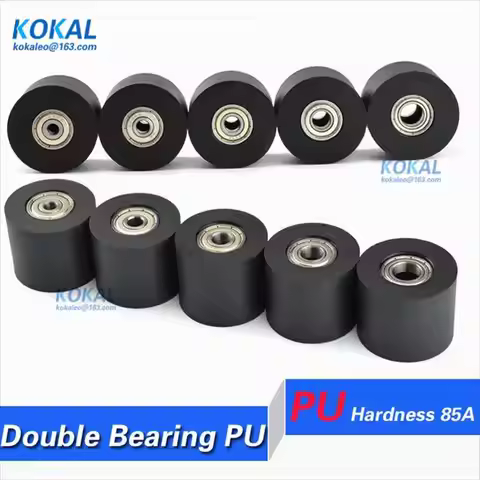 [PUT] TPU PU Rubber soft 626zz 626z double ball bearing guid rail driving medium wheel pulleys PU sl