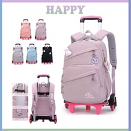 primary school bag with wheel Large capacity backpack student 中学生书包 beg sekolah roda