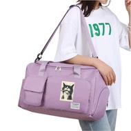 Travel bag & Grunge Style Smoking Cat Sketch Art Print
