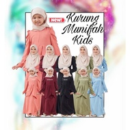 🇲🇾 Kurung Munifah Kids and Mom New Design Dress Raya Viral Ootd Melayu Moden Baju Hasnuri Murah Kain Slim Bra Kasut Lawa