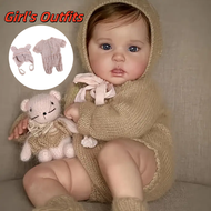 18-20Inch Washable Ward Reborn Girl Doll With Rooted Hair Full Body Vinyl  3D Painted Skin Newborn G