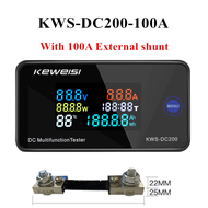 DC 0-200V โวลต์มิเตอร์แอมป์มิเตอร์ KWS Power Energy Meter LED Digital DC Wattmeter มิเตอร์ไฟฟ้าพร้อม
