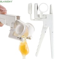 BLAZESKY Egg Separator, White Plastic Egg Shell Cracker, Handheld Egg Breaker For Breaking Egg