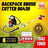 SYK (Free Shipping) Backpack Brush Cutter BG430 TOKIO TB43 Engine Gardening Tools Grass Cutter Machine Mesin Rumput