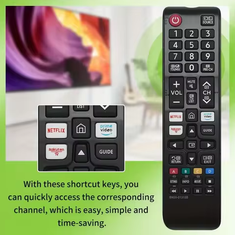 Replacement Remote Control For Samsung Smart TV, Fit For Many Samsung Smart TV Models (BN59-01315B)