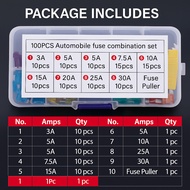 Car Fuse Set Box Standart Mini Fuse Blade Kit Set Fius Kereta Dan Motor