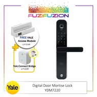 Yale YDM7220 Black Door Digital Lock (FREE Yale Access Module + Connect Bridge/Digital Door Viewer 1/TOP UP FOR DDV3)