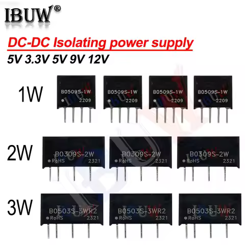 1PCS B0505S B1203S B0305 B0524S B0905S 1W 2W regulated power supply module Isolating Switching Power
