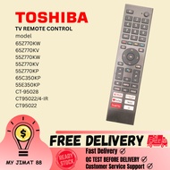【READY STOCK】TOSHIBA 65Z770KW 65Z770KV 55Z770KW CT95022/4-IR TV REMOTE CONTROL