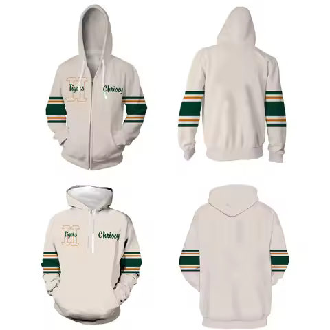 Adult Cos Chrissy Cosplay Costume Hoodie Hawkins High School Uniform Jacket Coat Halloween Carnival 