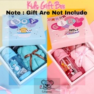 (GIFT ARE NO INCLUDE)Kids gift box with paper bag set Boy/Girl Birthday box fullmoon gift box party door gift