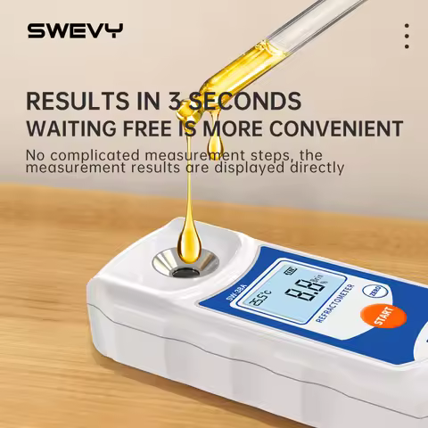 SWEVY SW38A LCD Digital Refractometer Brix Meter Fruit Juice Beverage ATC Sugar Content Measuring In