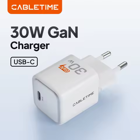 CABLETIME 30W GaN Charger PD QC 3.0 Fast USB Type C Chargeing Type C PD3.0 Quick Phone Charger For i