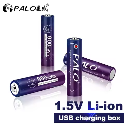1.5V AAA battery rechargeable Li-ion battery AAA 1.5v 900mWh lithium li-ion rechargeable battery and